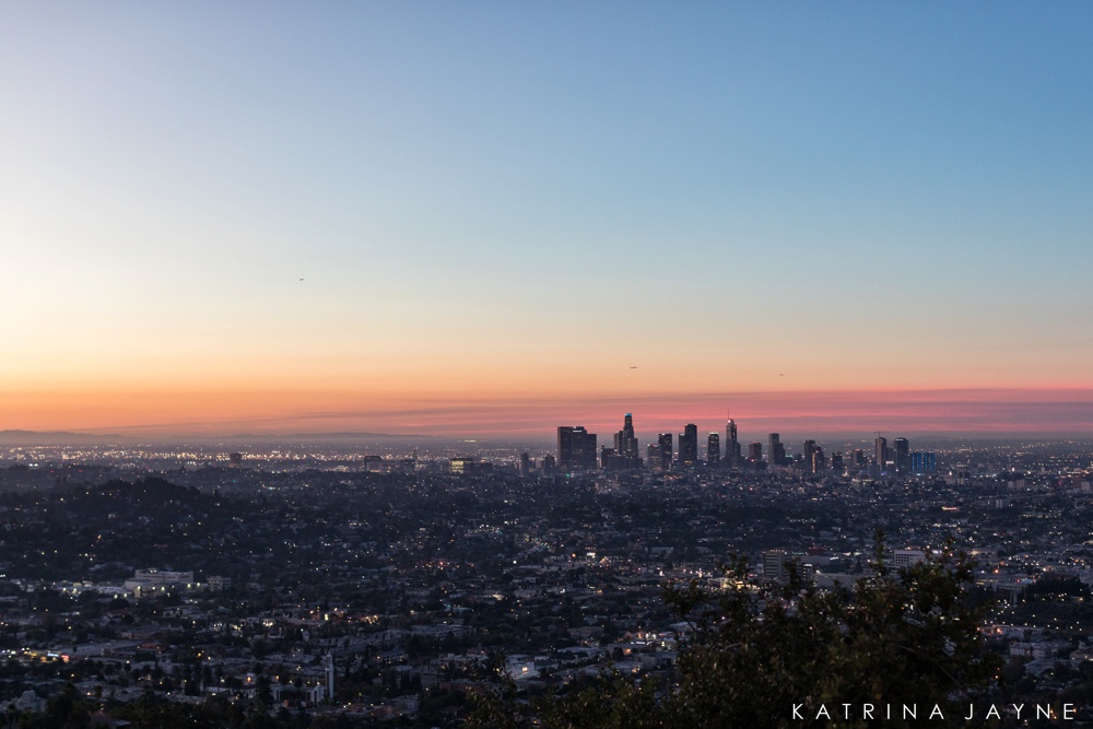 sunrise over downtown los angeles
